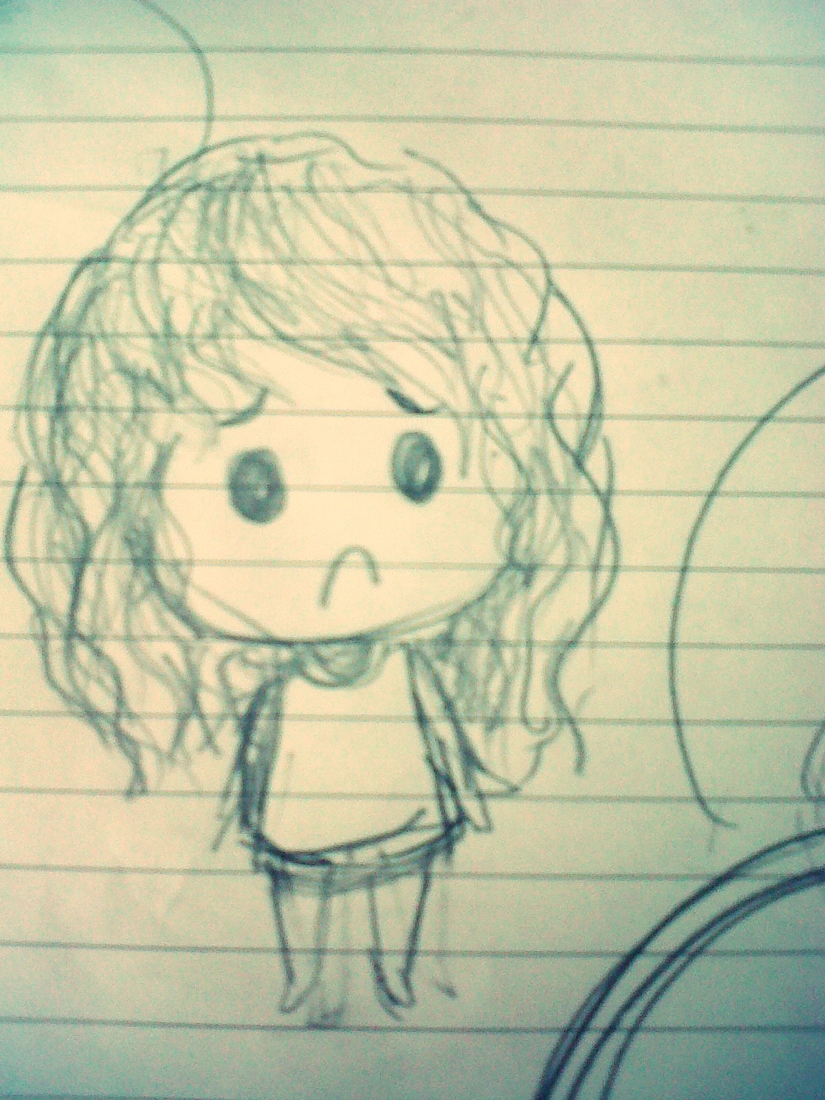 sad little girl crying drawing
